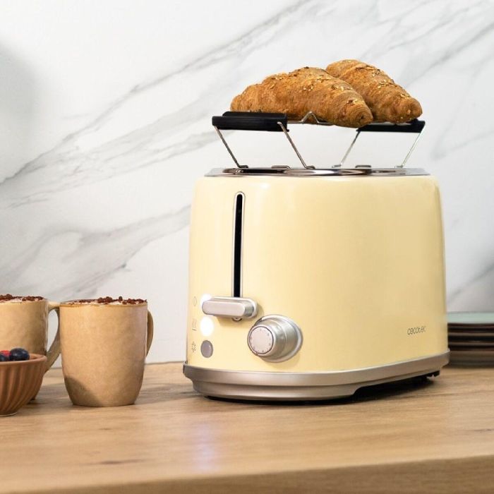 Tostadora Cecotec Toast&Taste 1000 Retro Double 980 W Amarillo 3 Tostadora Cecotec Toast&Taste 1000 Retro Double 980 W Amarillo 3