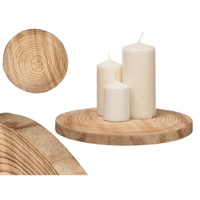 Giftdecor Soporte Redondo Decorativo Jumbo de Madera 34 x 3 x 34 cm (12 Unidades) Giftdecor Soporte Redondo Decorativo Jumbo de Madera 34 x 3 x 34 cm (12 Unidades)