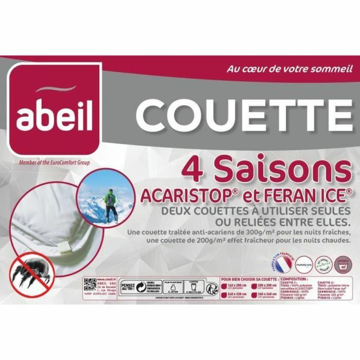 ABEIL Edredón 4 Seasons ANTI-ACARIANS 140x200cm 1 ABEIL Edredón 4 Seasons ANTI-ACARIANS 140x200cm 1