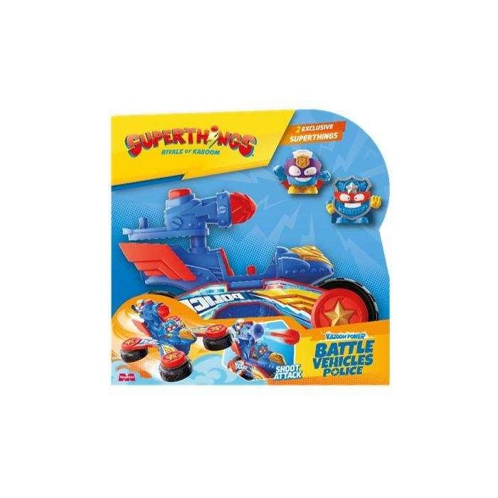 Magic Box SuperThings S Battle Figura Vehículo Policía Transformable | Aprieta para Transformar con Proyectil | Dimensiones 20x19,5x9,2 cm