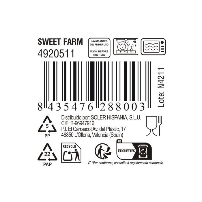 Taza de café cortado Sweet Farm 200 cc - Inde (24 Unidades) 6 Taza de café cortado Sweet Farm 200 cc - Inde (24 Unidades) 6