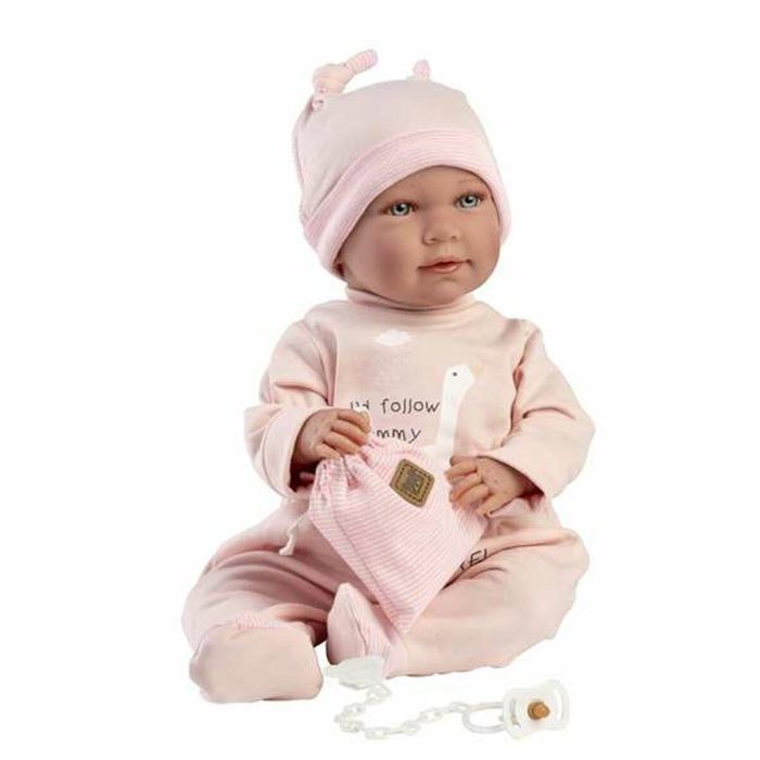Muñeca mimi recien nacido llorona con pijama rosa 42cm cuerpo tela 1 Muñeca mimi recien nacido llorona con pijama rosa 42cm cuerpo tela 1