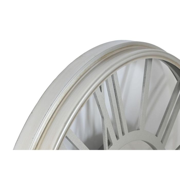 Reloj de Pared Home ESPRIT Plateado Hierro 102 x 9,5 x 102 cm 3 Reloj de Pared Home ESPRIT Plateado Hierro 102 x 9,5 x 102 cm 3