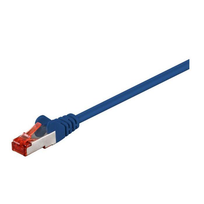 MicroConnect Cable de Red CAT6 F/UTP Apantallado, Ethernet Gigabit, 5m Azul para Módem/Router/Switch