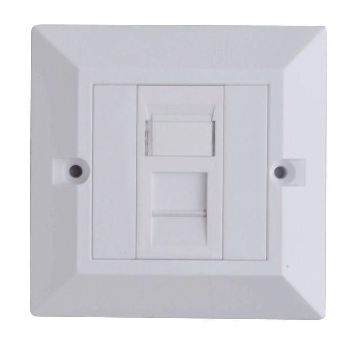 Lanview Placa Frontal CAT6 de una Sola Unidad, Tipo UK 86x86mm 0 Lanview Placa Frontal CAT6 de una Sola Unidad, Tipo UK 86x86mm 0