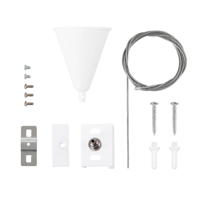 HO-SUS-T-B Suspensión Carril Trifásico Blanco 1 Metro 2