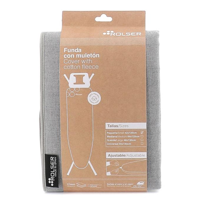 Rolser Funda para Tabla de Planchar 120 x 42 cm Color Plomo 1