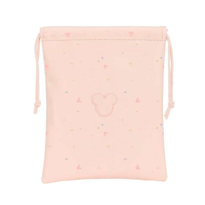 Safta Saquito Merienda Infantil Minnie Mouse Baby Rosa Claro de PU. Bolsa de Almuerzo para Niños a partir de 3 Años 4
