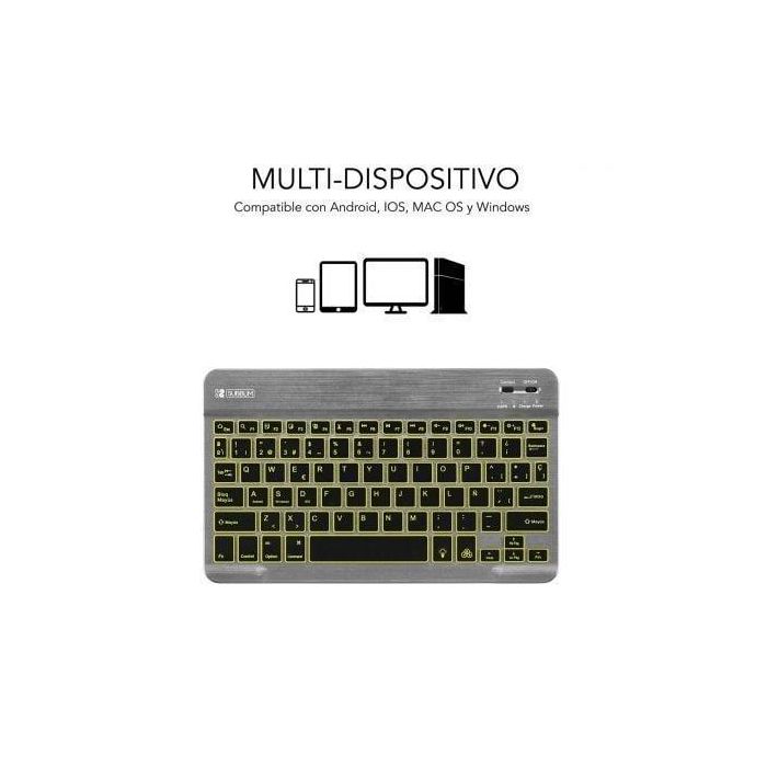 SUBBLIM Teclado Smart Backlit BT Keyboard Grey 1 SUBBLIM Teclado Smart Backlit BT Keyboard Grey 1