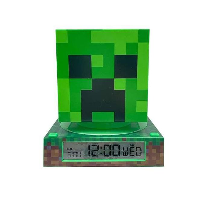 Lampara minecraft 3D con despertador y fecha 4 Lampara minecraft 3D con despertador y fecha 4