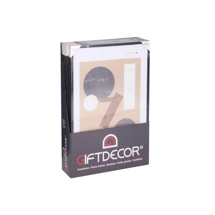 Giftdecor Portafoto de pared madera con paspartú 50x70 cm negro (6 Unidades) 1