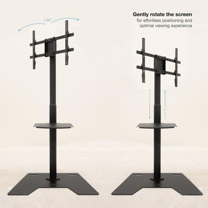 TooQ FS2284M-B Soporte de Suelo para TV de 37" a 70", Altura Regulable, Negro 3