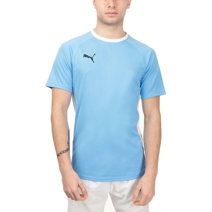 Camiseta Deportiva de Manga Corta TEAMLIGA Puma 931832 02 Azul Pádel