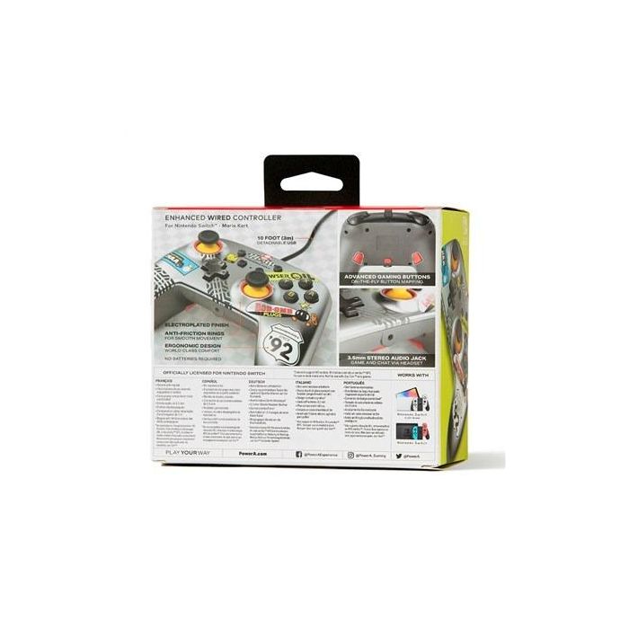 Power A NSGP0145-01 Mando con Cable Mejorado para Nintendo Switch - Diseño Mario Kart, Botones Asignables, Auriculares 10 Power A NSGP0145-01 Mando con Cable Mejorado para Nintendo Switch - Diseño Mario Kart, Botones Asignables, Auriculares 10