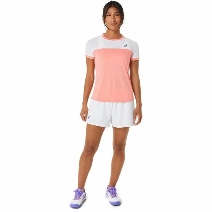 Camiseta Deportiva de Manga Corta Asics Court Rosa Tenis 1