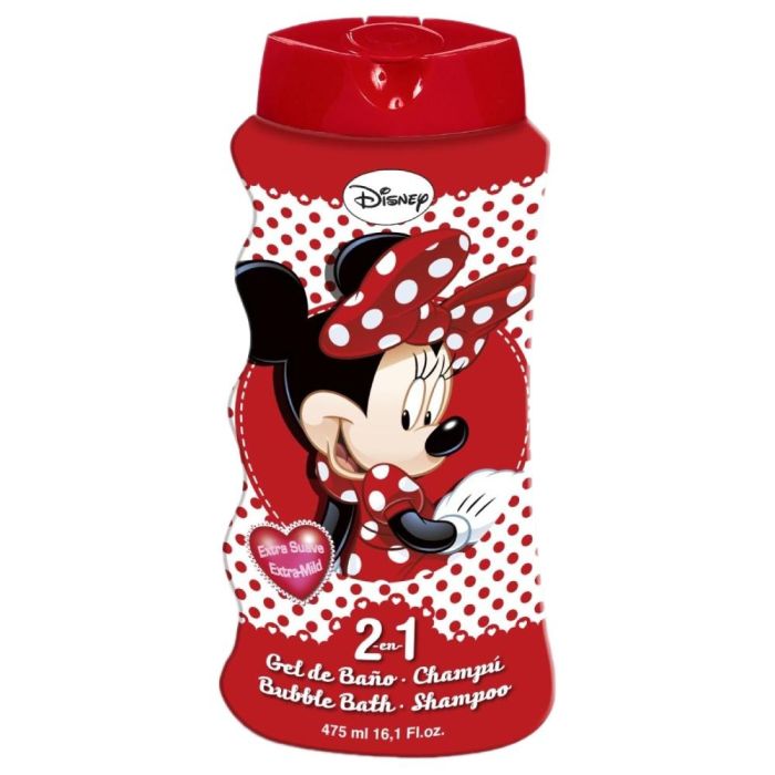 Disney Gel y Champú 2 en 1 Minnie Mouse para Niñas - Baño Infantil Suave, Cuidado Piel y Cabello, Aroma Delicado 475 mL