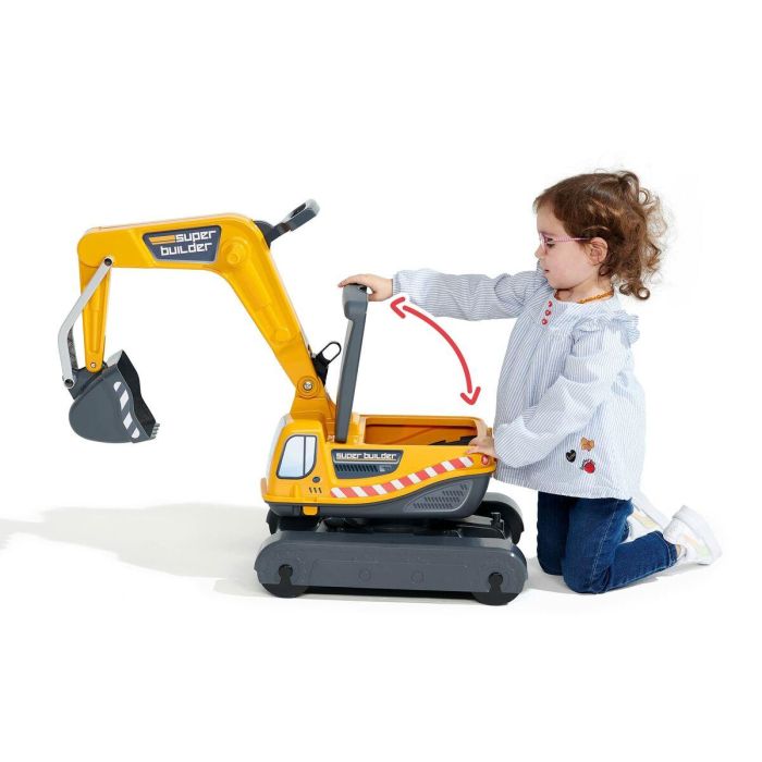 FALK Excavadora de Juguete Power Shift Articulada con Cabina Giratoria 360°, Chasis 8 Ruedas, Color Amarillo para Niños 2+ Años 1 FALK Excavadora de Juguete Power Shift Articulada con Cabina Giratoria 360°, Chasis 8 Ruedas, Color Amarillo para Niños 2+ Años 1