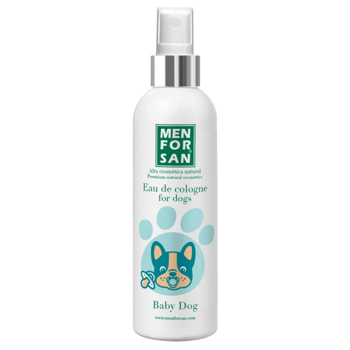 Men For San Agua de Colonia para Perros y Cachorros con pH Neutro, Olor Fresco y Desodorante, Fragancia Bebé 125 ml