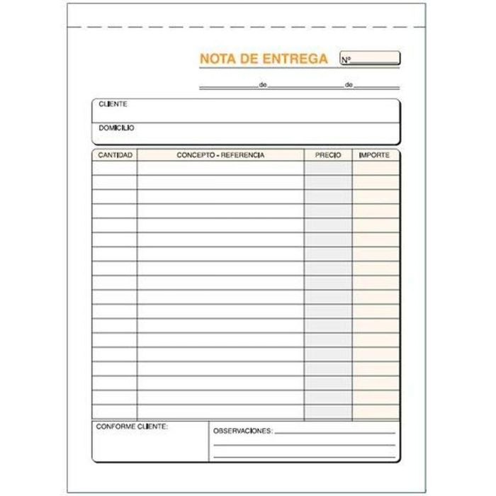 Talonario de Entregas 15 x 21 cm (10 Unidades) Talonario de Entregas 15 x 21 cm (10 Unidades)