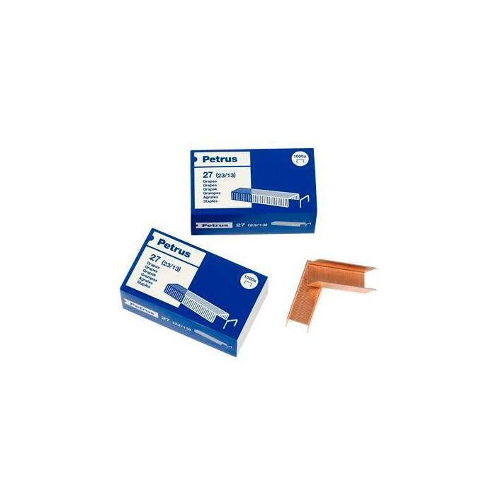 Petrus Grapas Mod.27 23-13 Cobreadas -Caja De 1000- Petrus Grapas Mod.27 23-13 Cobreadas -Caja De 1000-