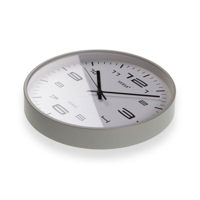 Reloj de Pared Versa Gris Plástico 25 x 25 x 4 cm 4 Reloj de Pared Versa Gris Plástico 25 x 25 x 4 cm 4