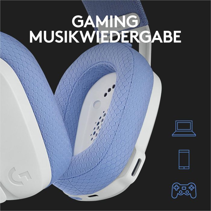 Logitech Auriculares G435 Gaming Inalámbricos Bluetooth/LIGHTSPEED, Sonido Envolvente, Micrófono Integrado, Blanco 8 Logitech Auriculares G435 Gaming Inalámbricos Bluetooth/LIGHTSPEED, Sonido Envolvente, Micrófono Integrado, Blanco 8