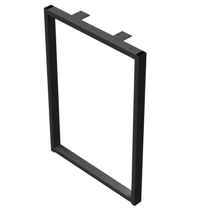 Herrajes Fab.Nacional H720 Pata de Mesa/Escritorio Usha de Metal Acero, Marco Recto, 720mm x 524mm, Acabado Negro Resistente 2