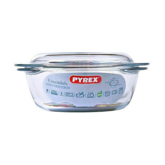 Cacerola Con Tapa Pyrex Essentials Transparente Vidrio 2,1 L 3