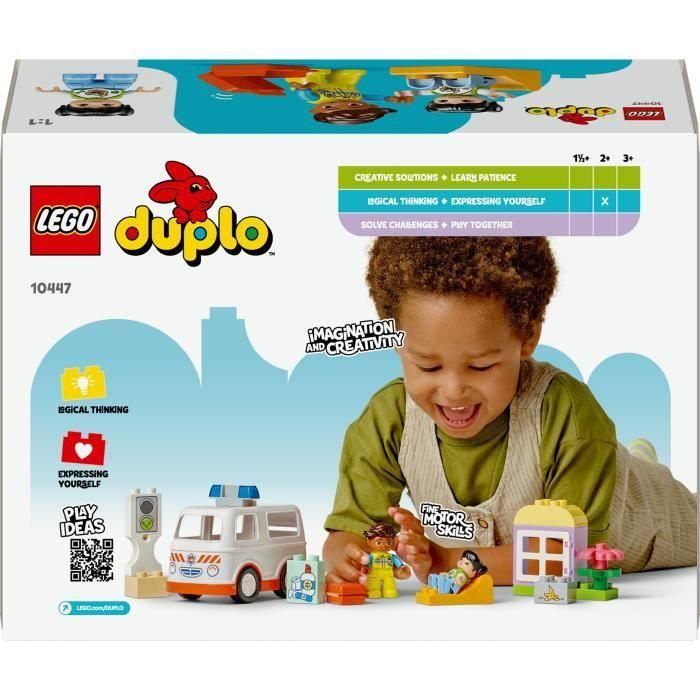 LEGO DUPLO 10447 La Ambulancia y el Conductor Juguete interactivo para niños a partir de 2 años 5