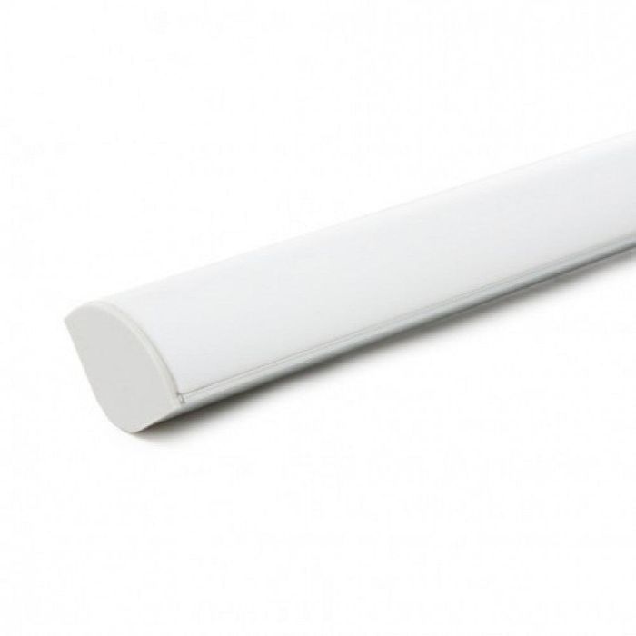 Greenice LLE-ALP016R-O Perfíl Aluminio para Tira LED con Difusor Opal de 2 Metros - Incluye Clips y Tapones 1