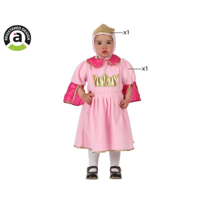 Disfraz Princesa Rosa Claro Niña Bebé 0-6 Meses