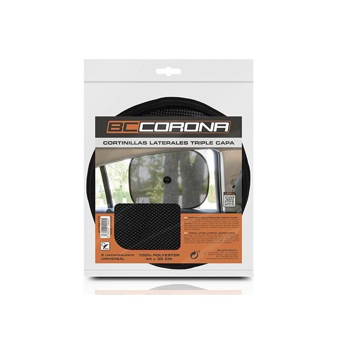 Cortinilla Lateral para Coche BC Corona INT40115 (44 x 36 cm)(2 pcs) 2 Cortinilla Lateral para Coche BC Corona INT40115 (44 x 36 cm)(2 pcs) 2