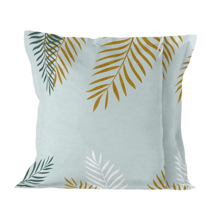 Funda de almohada HappyFriday Blanc Foliage Mint Multicolor 80 x 80 cm 1