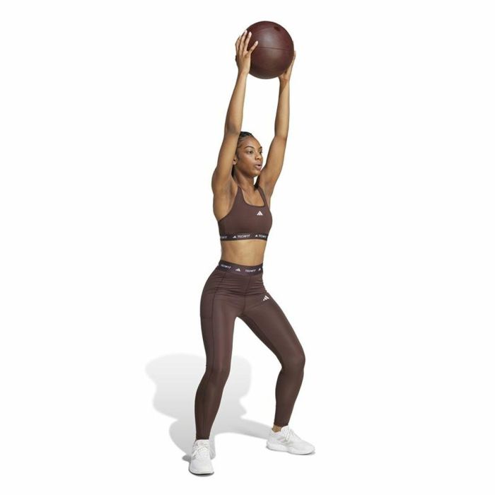 Sujetador Deportivo Adidas Techfit Medium Marrón 3