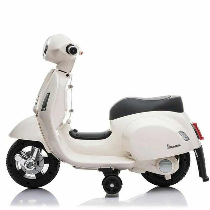 Moto mini vespa blanca 6v 4 ah - 1 motor 2