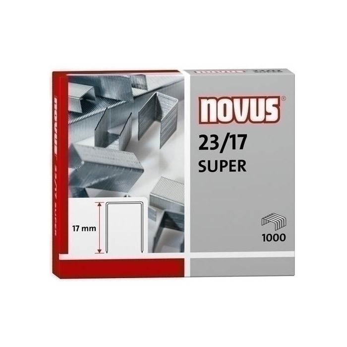 Novus Grapas 23-17 Super Para Grapadoras De Gruesos Caja 1000 Ud