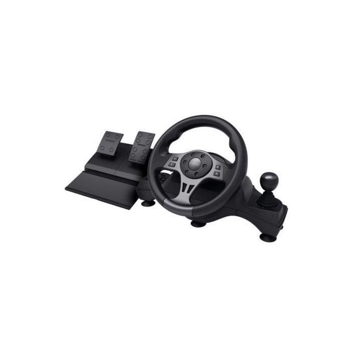 Trust Gaming GXT 289 MOVI Volante con Pedales para PC, PS4, Xbox Series X/S, Switch - Rotación 270-900º, Vibración, Levas y Palanca de Cambios