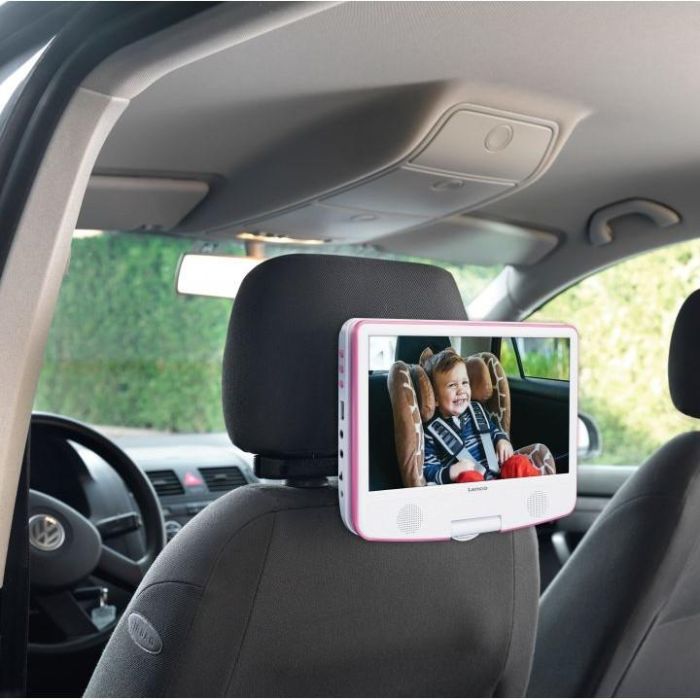 LENCO DVP-910 9" DVD-Player + USB & KfZ-Halterung. pink/wei 3 LENCO DVP-910 9" DVD-Player + USB & KfZ-Halterung. pink/wei 3