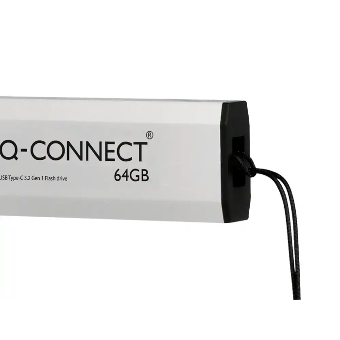 Q-connect Memoria USB Flash Drive 64 GB USB 3.2 Tipo C Plata 7