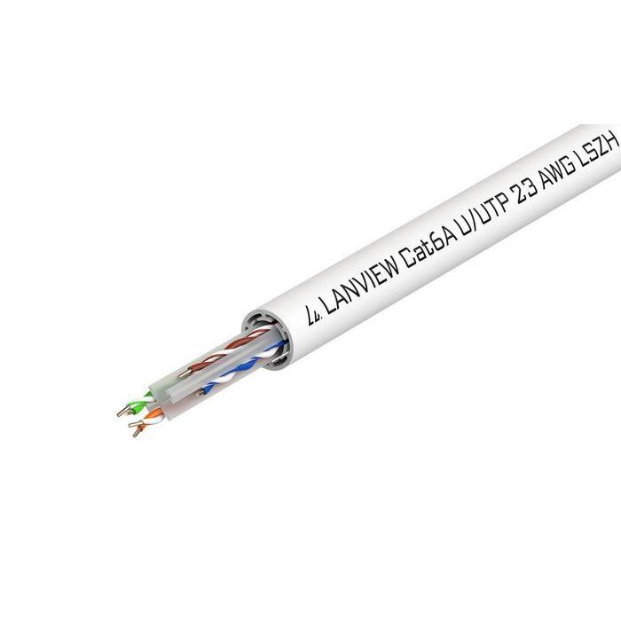 Lanview Cable Cat6a U-UTP 500m LSZH Blanco, 4x2xAWG23, Sin Blindaje, para Redes de Alto Rendimiento, Conforme ISO/IEC 11801 0 Lanview Cable Cat6a U-UTP 500m LSZH Blanco, 4x2xAWG23, Sin Blindaje, para Redes de Alto Rendimiento, Conforme ISO/IEC 11801 0