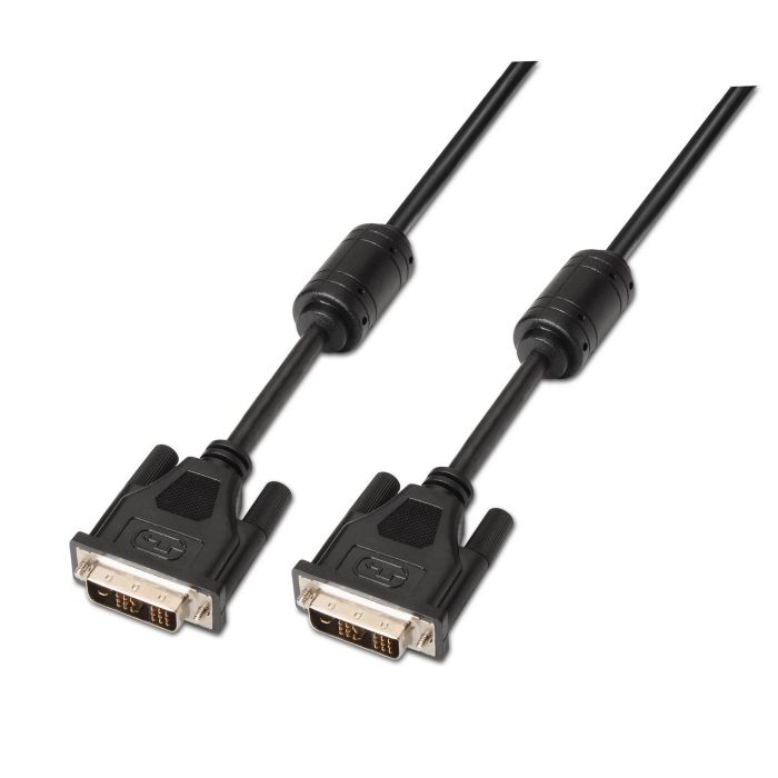AISENS - CABLE DVI SINGLE LINK 18+1 CON FERRITA, M-M, NEGRO, 1.8M