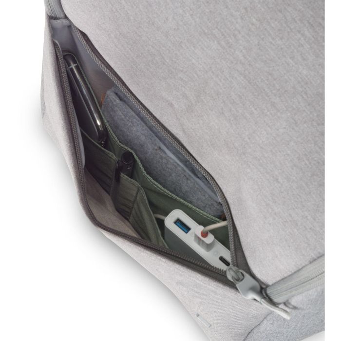 DICOTA Eco Backpack MOTION 13-15.6" para Portátil, Mochila de Poliéster Reciclado, 23L, Gris Claro 5