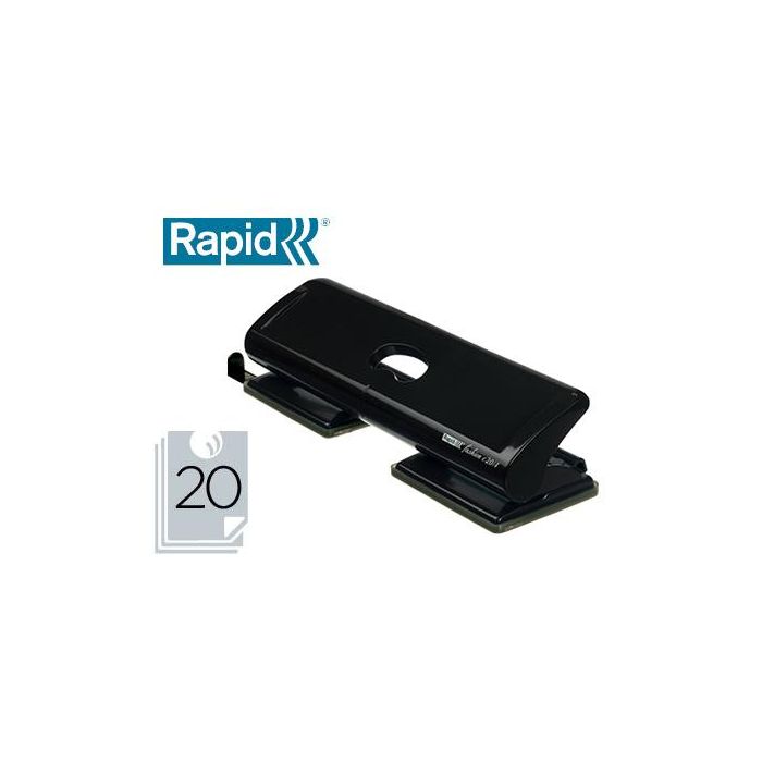 Taladrador Rapid Fashion Fc20-4 Metalico Color Negro 4 Taladros Capacidad 20 Hojas