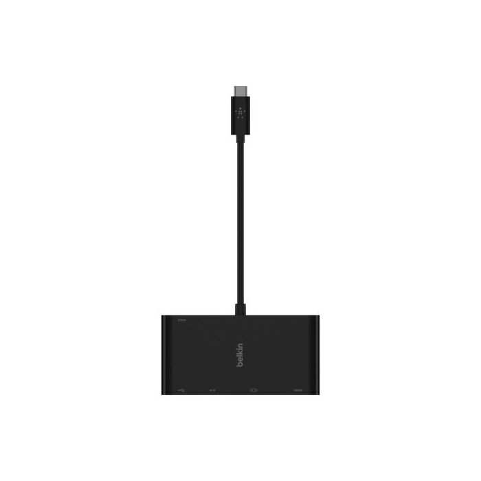 Belkin Avc004Btbk Adaptador USB-C a USB-A 3.0 Ethernet VGA HDMI 4K + Carga 100W Negro 3