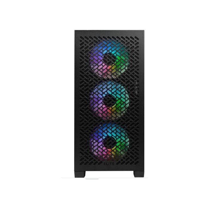 Cooler Master E302-KGNN-S00 Caja Elite 302 Negra Micro ATX con Ventana, 3 Ventiladores ARGB, USB-C 3