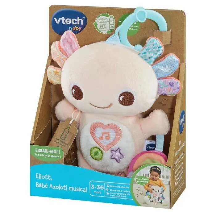Vtech Baby Eliott Axolotl Musical Juguete Bebé (Botellas de Plástico Recicladas) VTE3417765778056 1 Vtech Baby Eliott Axolotl Musical Juguete Bebé (Botellas de Plástico Recicladas) VTE3417765778056 1