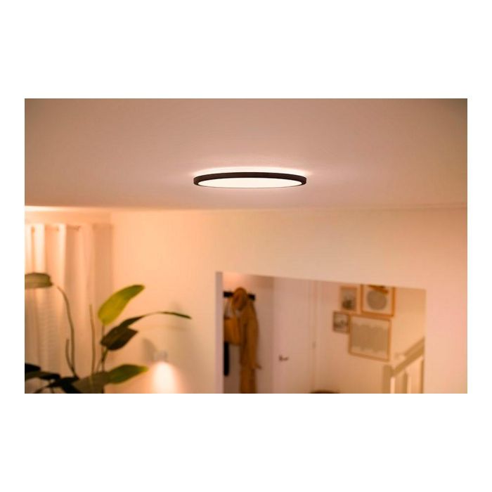 Plafon led inteligente wi-fi 16w 1500lm ø292mm marco negro wiz 1