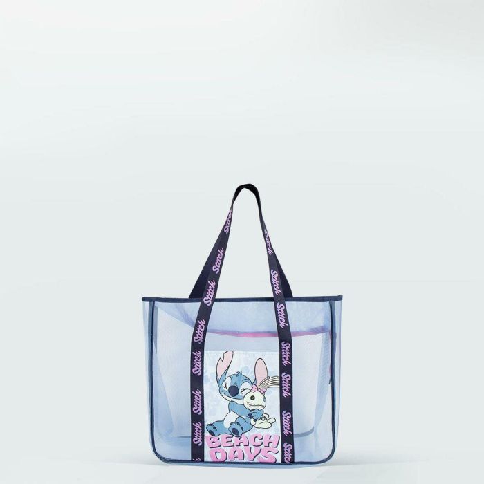 Cerdá Bolsa de Playa Stitch Premium Infantil Azul - Ideal para Vacaciones, con Gran Capacidad: 62.0 x 39.0 x 20.0 cm 2