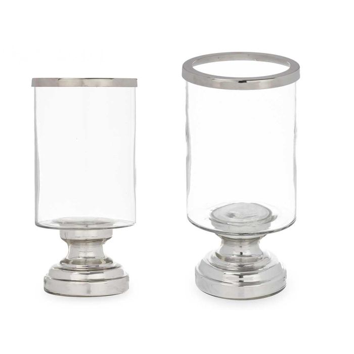Portavela Copa Cilindro Plateada Giftdecor 12.5x25x12.5 cm Cristal y Acero (6 Unidades) Portavela Copa Cilindro Plateada Giftdecor 12.5x25x12.5 cm Cristal y Acero (6 Unidades)