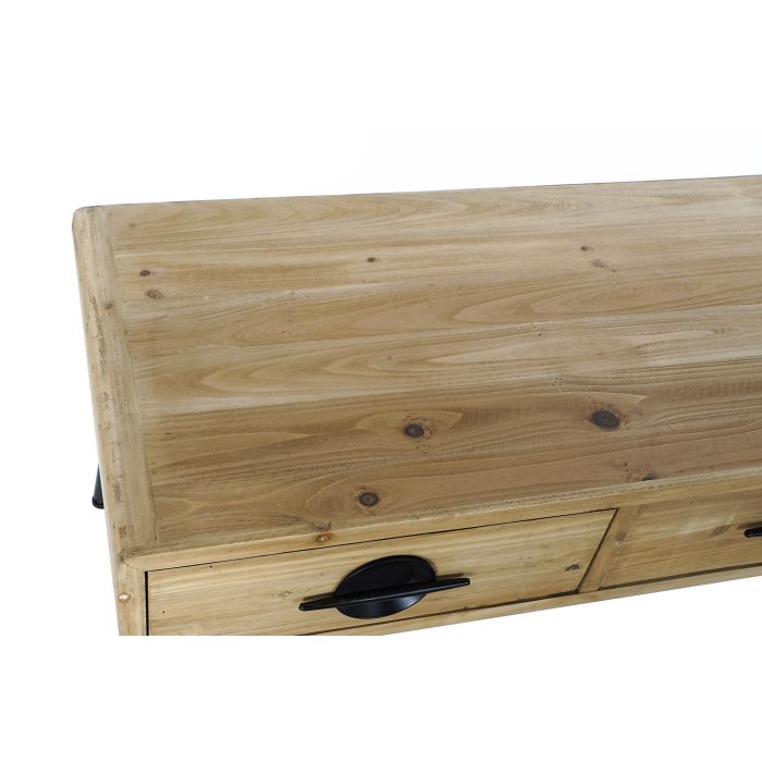 DKD Home Decor Mesa Centro Rebin Loft Marron Negro Abeto Metal 100 x 50 x 52.5 cm 4